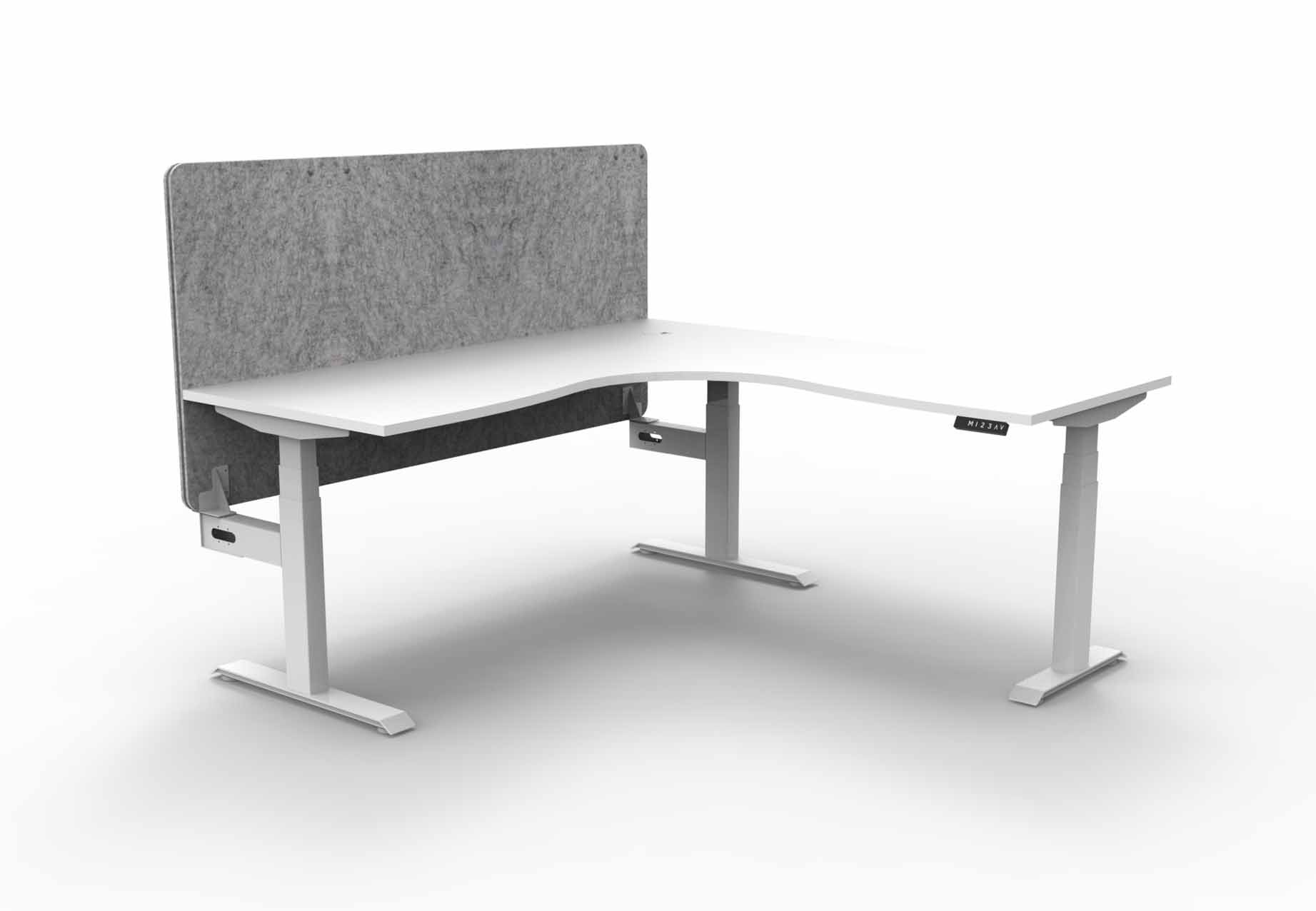 Boost+ Height Adjustable Corner Workstation with Eco Screen